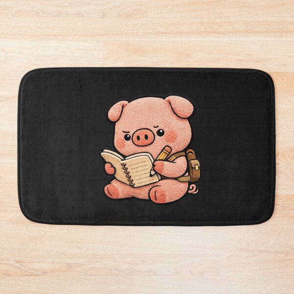 Artikelvorschau, Study Pig – Niedliches Chibi-Schwein als Student im Kawaii-Stil – Ästhetisches Studiendesign entworfen und verkauft von ColorSplash123.