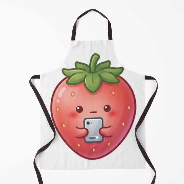 Item preview, Strawberry Phone Kawaii Sticker – Cute Minimal Digital Life designed and sold by Dakochaaan.