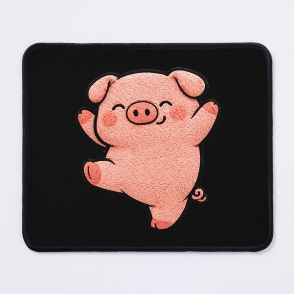 Item preview, Happy Dance Pig – Cute Chibi Pig Dancing Kawaii Aesthetic Design designed and sold by ColorSplash123.