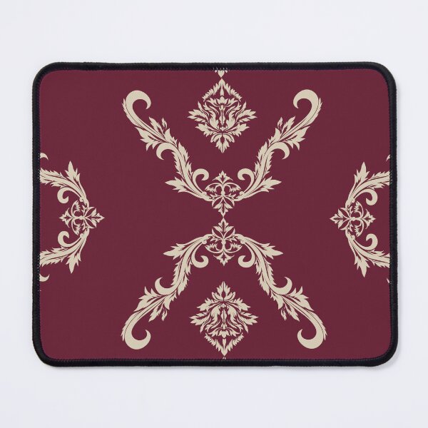 Item preview, Elegant burgundy damask pattern with floral accents. designed and sold by AdesignbyG.