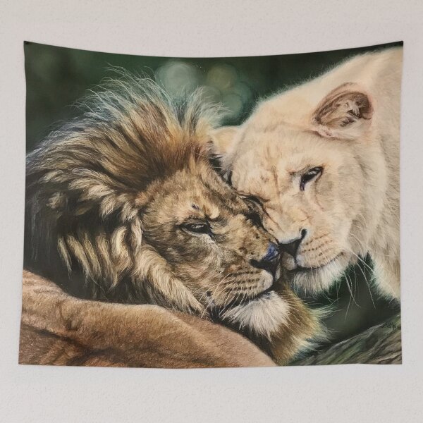 Item preview, Pareja de leones enamorados designed and sold by NathBros.