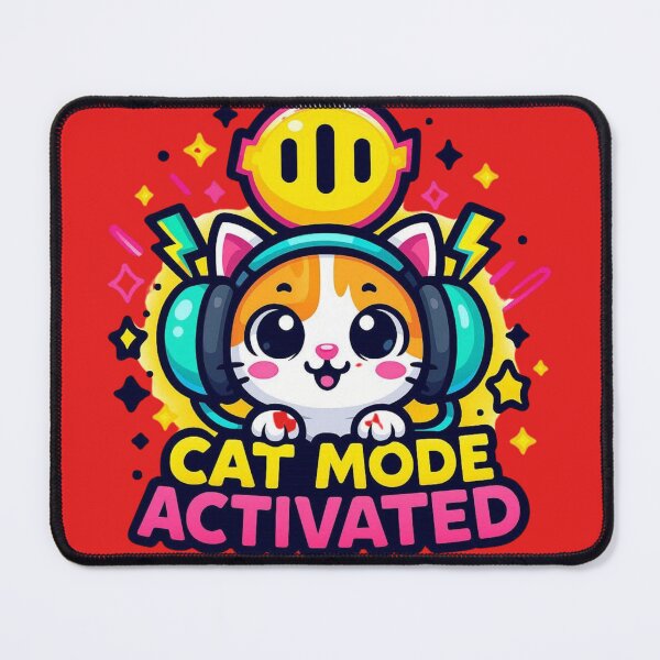 Item preview, Cat  Mode Activated Cute Design designed and sold by echoink-studio.