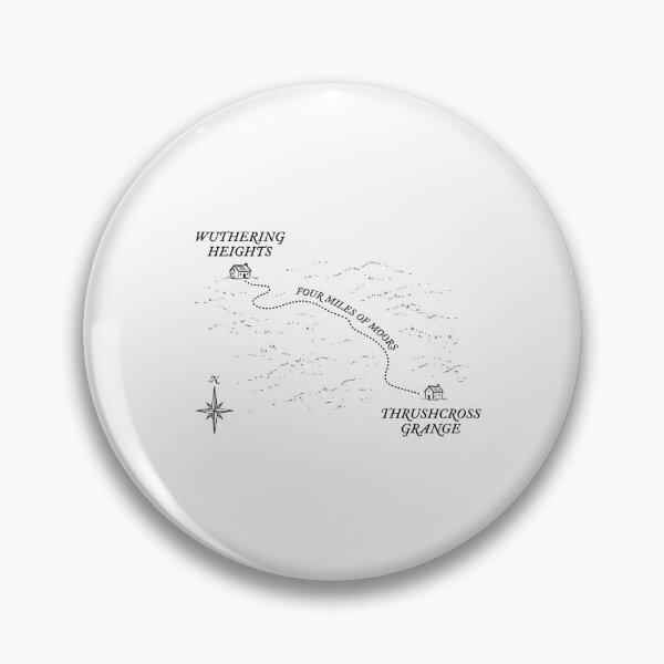 Item preview, Four Miles Of Moors Wuthering Heights To Thrushcross Grange Map designed and sold by Fenay Designs.