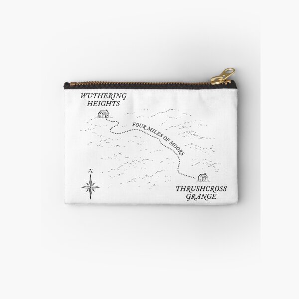 Item preview, Four Miles Of Moors Wuthering Heights To Thrushcross Grange Map designed and sold by Fenay Designs.