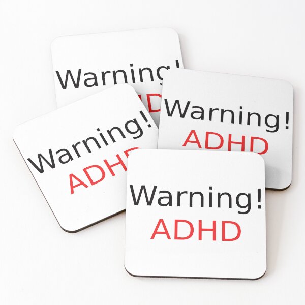 Item preview, Warning ADHD designed and sold by PRINTareto-d.