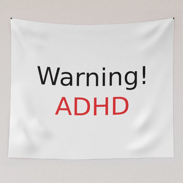 Item preview, Warning ADHD designed and sold by PRINTareto-d.