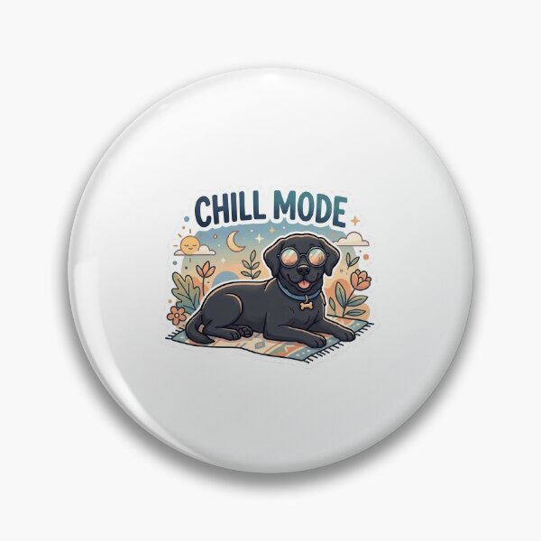 Item preview, Cool Black Dog Sticker – Chill Mode Relax Pet designed and sold by SainiArt19.