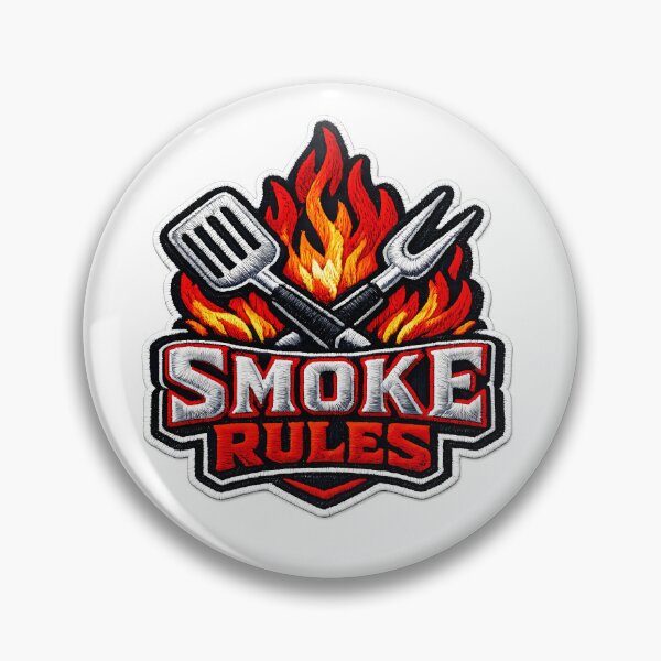 Artikelvorschau, Smoke Rules BBQ Grill Motiv entworfen und verkauft von Mastermind-Art.