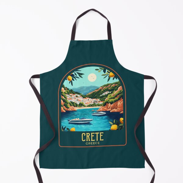 Item preview, Crete Vintage Travel Illustration designed and sold by HomeLivingCo.