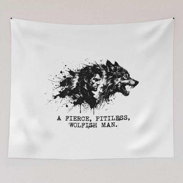 Item preview, A Fierce Pitiless Wolfish Man Wuthering Heights Wolf designed and sold by Fenay Designs.