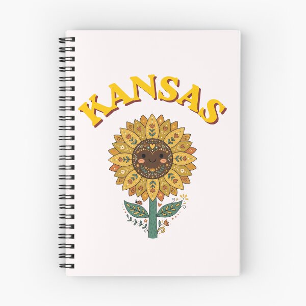 Item preview, Kansas Retro Sunflower Kawaii Folk Art Illustration designed and sold by PeerMstudio.