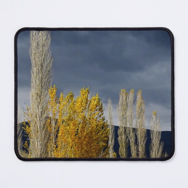 Item preview, Golden Autumn Trees Under Dark Sky – Dramatic Nature Landscape designed and sold by onubi.