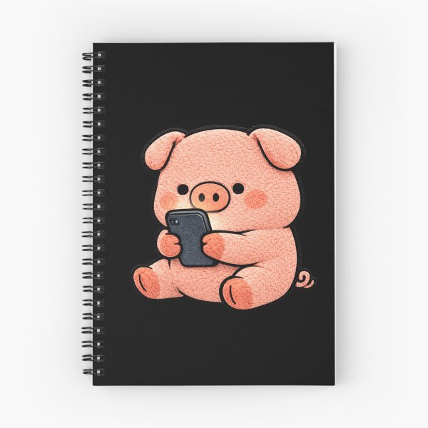 Item preview, Phone Addict Pig – Cute Chibi Pig Smartphone Meme Kawaii Aesthetic Design designed and sold by ColorSplash123.