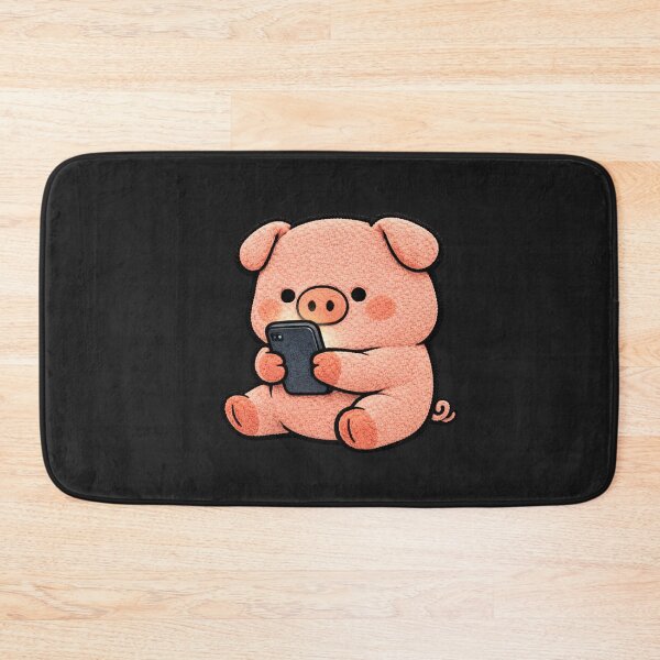 Item preview, Phone Addict Pig – Cute Chibi Pig Smartphone Meme Kawaii Aesthetic Design designed and sold by ColorSplash123.
