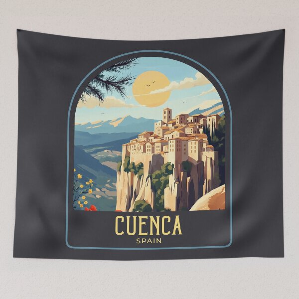 Item preview, Cuenca Vintage Travel Illustration designed and sold by HomeLivingCo.