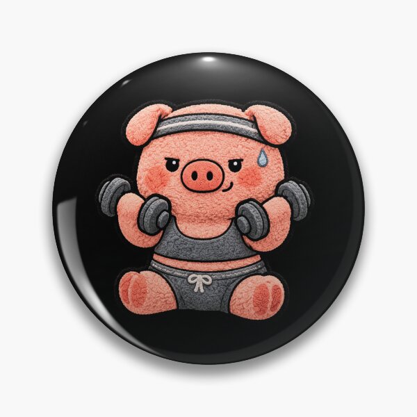 Item preview, Workout Pig – Cute Chibi Pig Funny Gym Fitness Kawaii Aesthetic Design designed and sold by ColorSplash123.