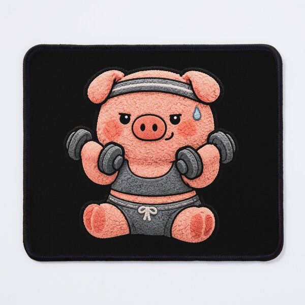 Item preview, Workout Pig – Cute Chibi Pig Funny Gym Fitness Kawaii Aesthetic Design designed and sold by ColorSplash123.
