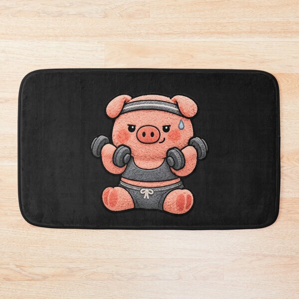 Item preview, Workout Pig – Cute Chibi Pig Funny Gym Fitness Kawaii Aesthetic Design designed and sold by ColorSplash123.
