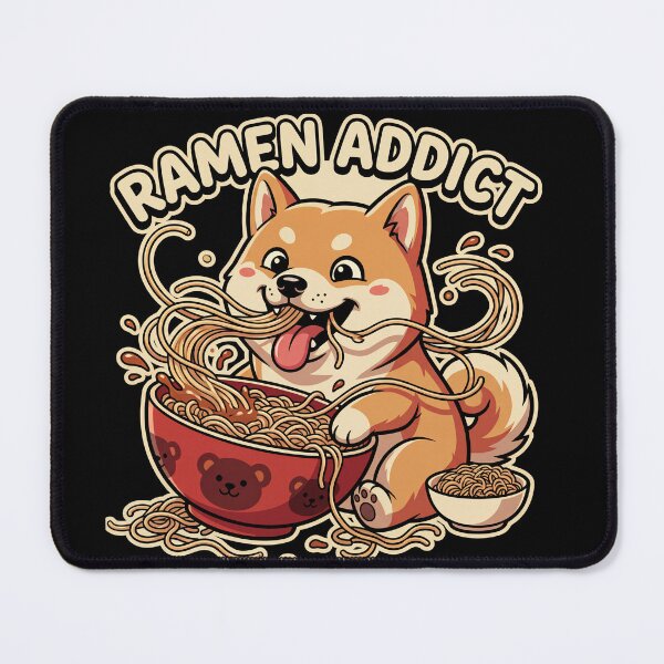 Item preview, Ramen Addict Cute Dog Design – Funny Noodle Lover T-Shirt, Kawaii Shiba Inu Eating Ramen Sticker Gift designed and sold by Prime legend .