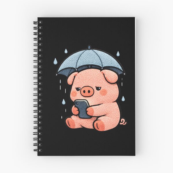 Item preview, Rain Mood Pig – Cute Chibi Pig Umbrella Cozy Kawaii Aesthetic Design designed and sold by ColorSplash123.