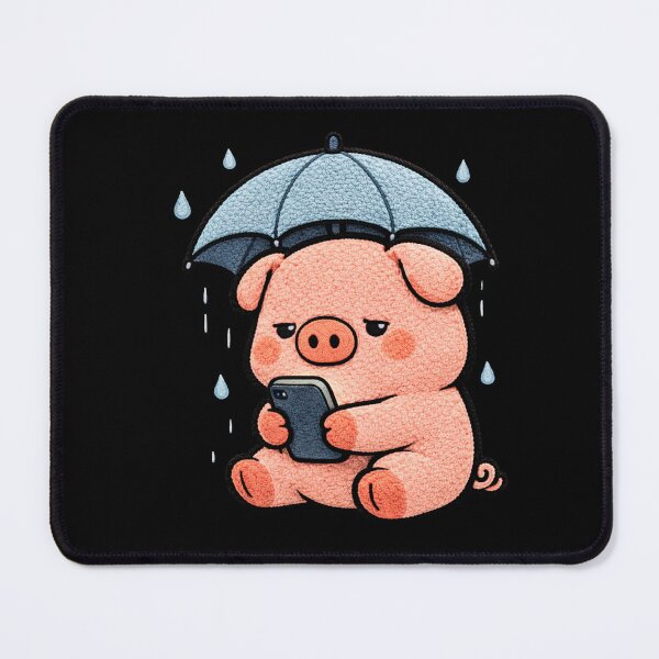 Item preview, Rain Mood Pig – Cute Chibi Pig Umbrella Cozy Kawaii Aesthetic Design designed and sold by ColorSplash123.