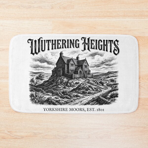 Item preview, Wuthering Heights Yorkshire Moors Est 1801 Manor Vintage Engraving designed and sold by Fenay Designs.