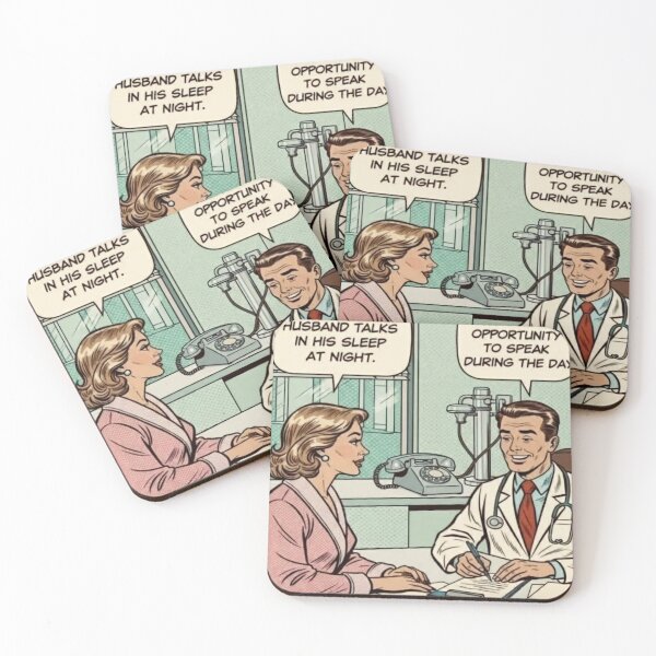 Item preview, Funny Husband Joke Retro Comic – Give Him The Opportunity To Speak Humour Design, Marriage Joke Gift designed and sold by GarnerSupplyCo.