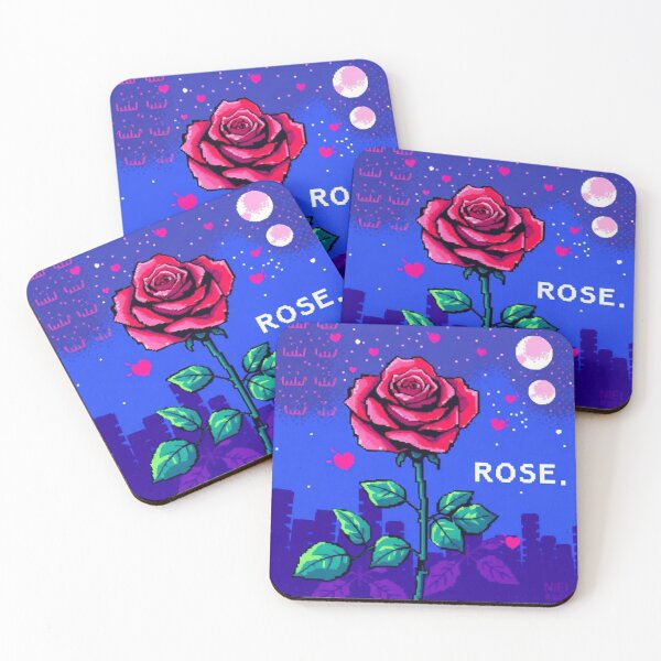 Item preview, Retro-style pixelated rose designed and sold by RAISC.