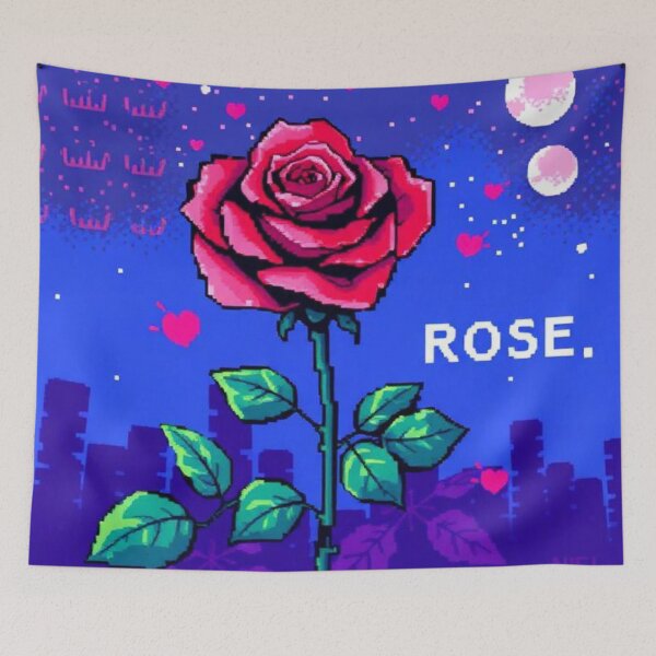 Item preview, Retro-style pixelated rose designed and sold by RAISC.