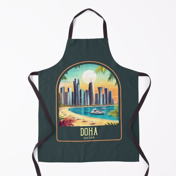 Item preview, Ilustración de viaje vintage de Doha designed and sold by HomeLivingCo.