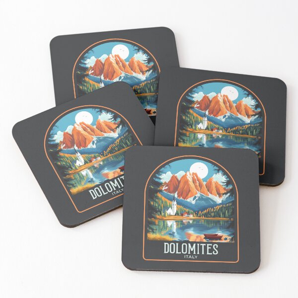 Item preview, Dolomites Vintage Travel Illustration designed and sold by HomeLivingCo.