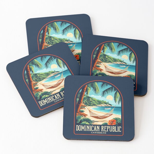 Item preview, Dominican Republic Vintage Travel Illustration designed and sold by HomeLivingCo.