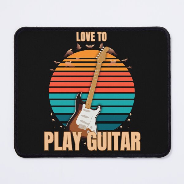 Item preview, Love To Play Guitar – Retro Guitar Design designed and sold by Joyful-Pixel.