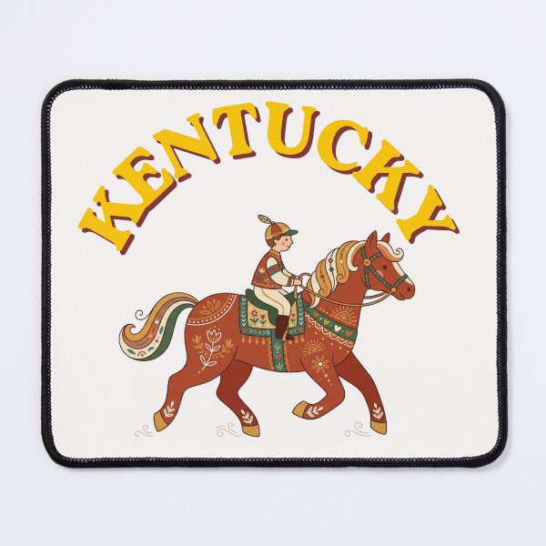 Item preview, Kentucky Retro Horse Racing and Folk Art Illustration designed and sold by PeerMstudio.