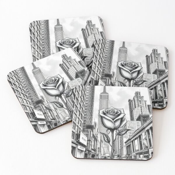 Item preview, Urban rose in black and white designed and sold by RAISC.