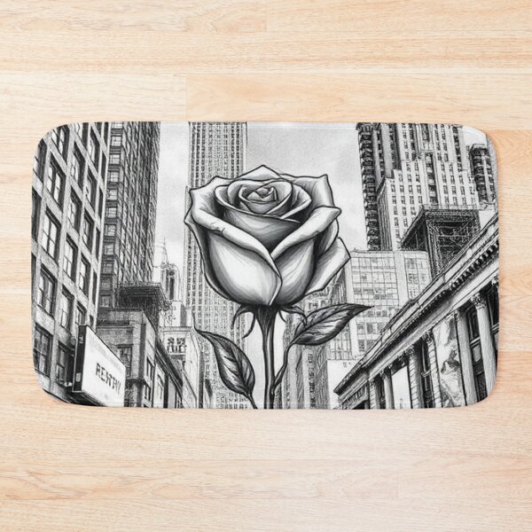 Item preview, Urban rose in black and white designed and sold by RAISC.