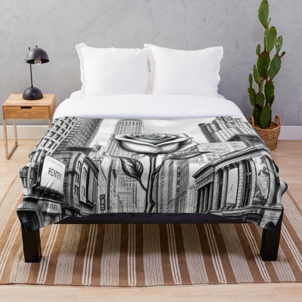 Item preview, Rosa urbana en blanco y negro designed and sold by RAISC.