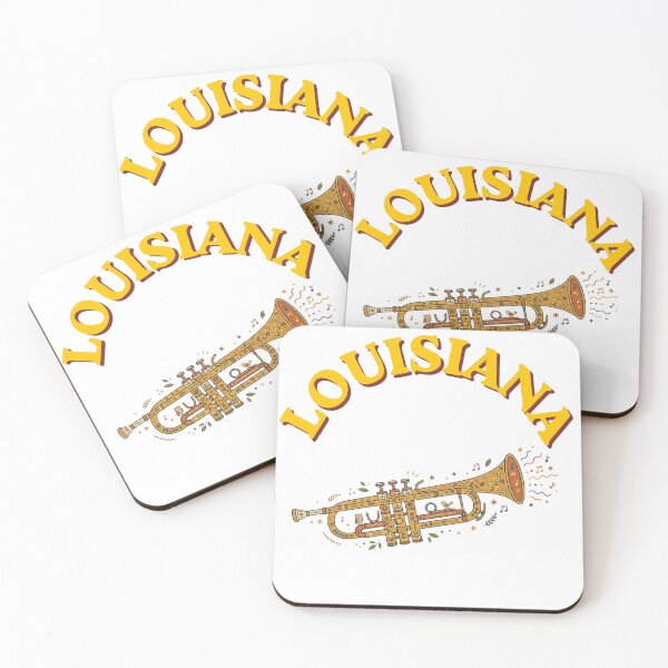 Item preview, Louisiana Retro Jazz Trumpet Folk Art Illustration designed and sold by PeerMstudio.
