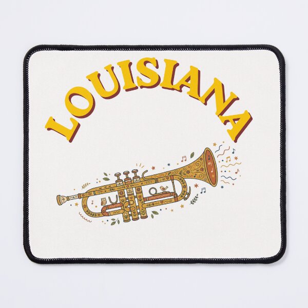 Item preview, Louisiana Retro Jazz Trumpet Folk Art Illustration designed and sold by PeerMstudio.