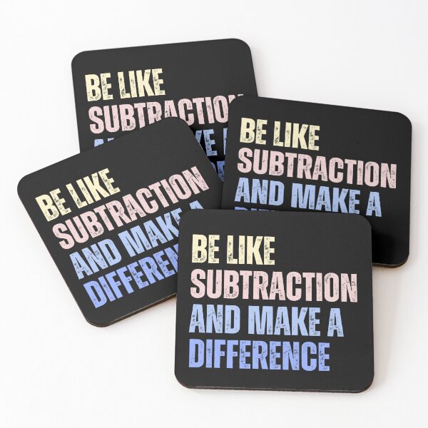 Item preview, Be Like Subtraction And Make A Difference designed and sold by SkeletonsDanger.