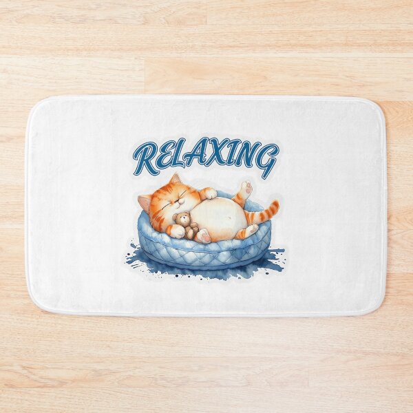 Item preview, Relaxing – Sleepy Ginger Kitty Cozy Core designed and sold by ArtisticDesignsbyLinda.