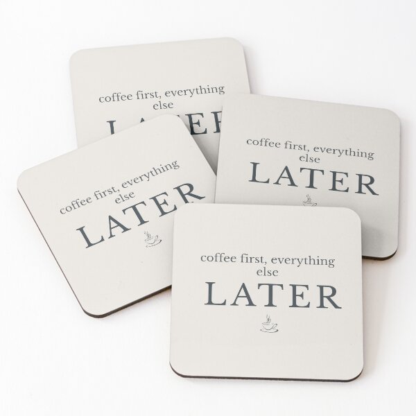 Item preview, Coffee First Everything Else Later Minimalist Quote Shirt Coffee Lover Design designed and sold by Minimalist Typography.