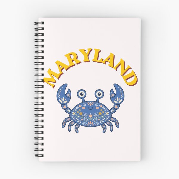 Item preview, Maryland Retro Blue Crab Kawaii Folk Art Illustration designed and sold by PeerMstudio.