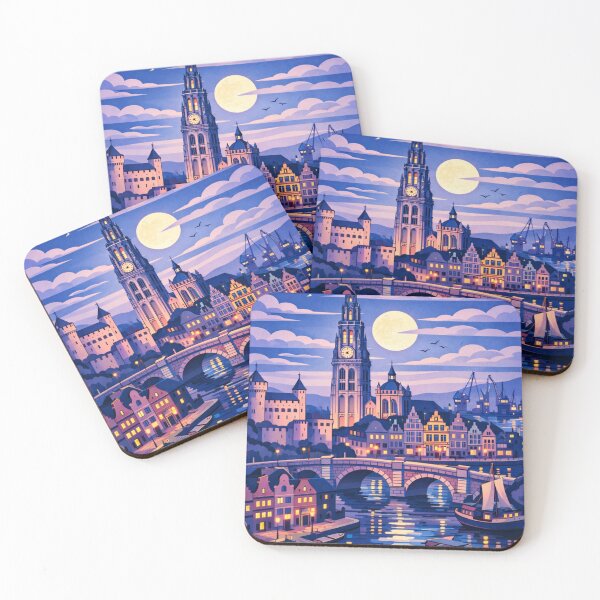 Item preview, Antwerp Belgium Vintage Travel Art  designed and sold by MatthewHeights.
