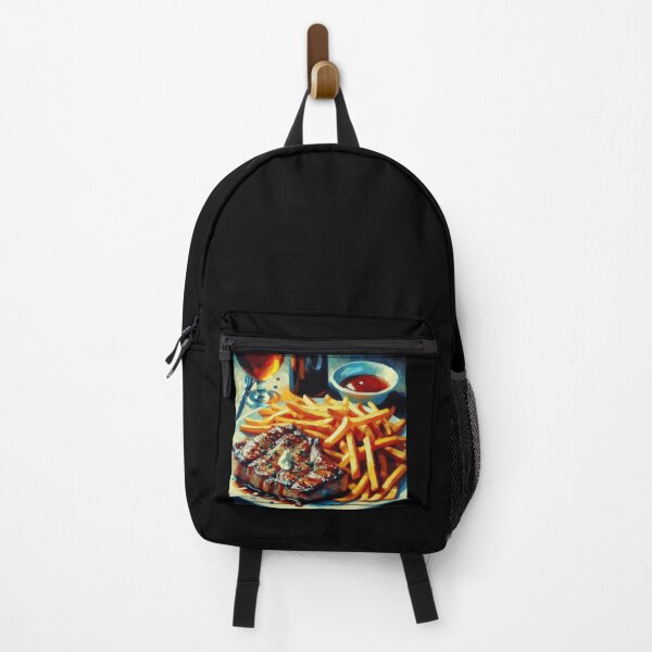 Item preview, Steak Frites Impressionism Art Style designed and sold by artofuniverse.