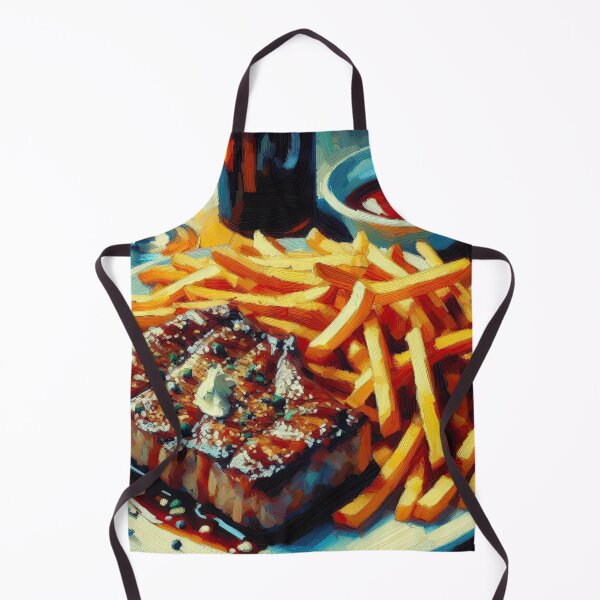 Item preview, Steak Frites Impressionism Art Style designed and sold by artofuniverse.