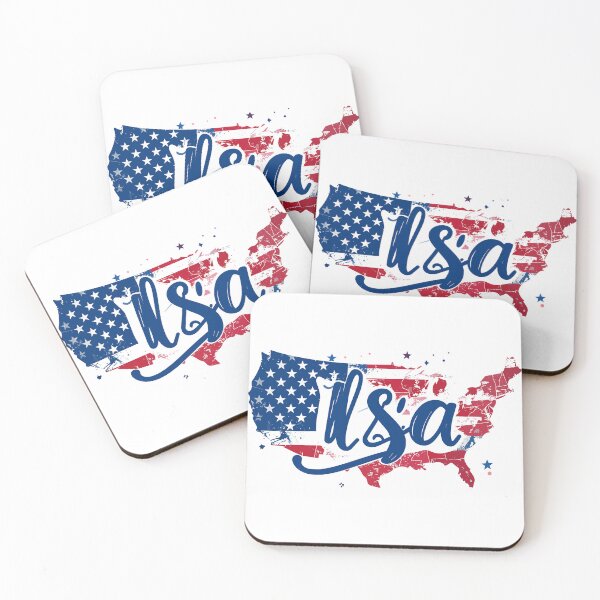 Item preview, USA in custom text and patriotic accents designed and sold by Art-Horizon.