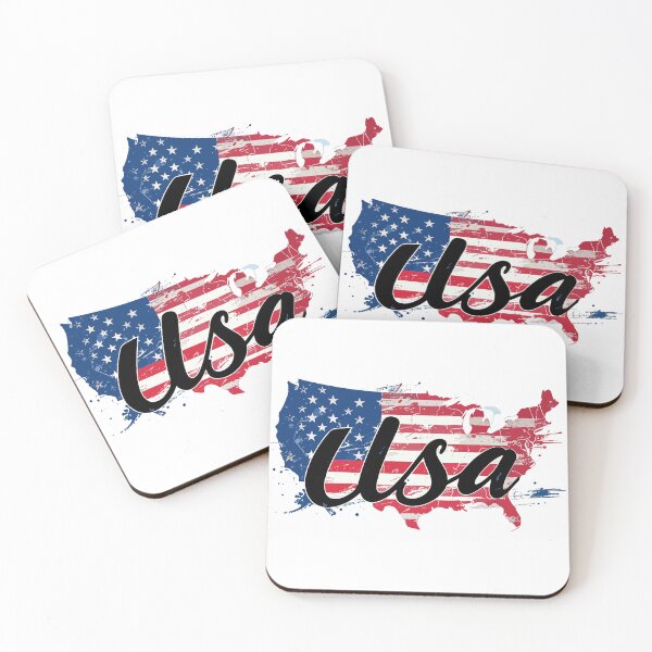 Item preview, USA in custom text and patriotic accents designed and sold by Art-Horizon.
