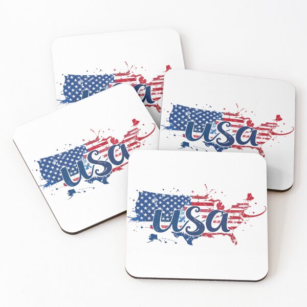 Item preview, USA in custom text and patriotic accents designed and sold by Art-Horizon.