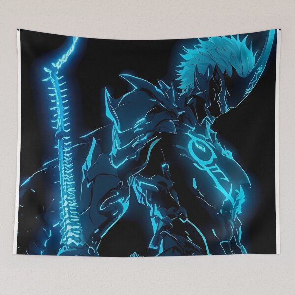 Item preview, Cyberpunk Neon Warrior – Futuristic Anime Knight Glowing Blade Dark Aesthetic Art designed and sold by Dyan4.